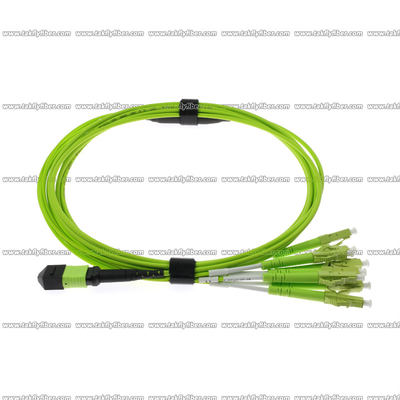 MPO - 8xLC-Kabel van de het Koord Multimode OM5 8F 3.0mm LSZH MPO Vezel van het Vezelflard