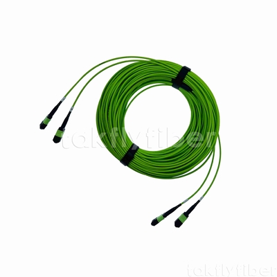 2 X 12f Mpo Mtp Patch Cord 3.0mm Om5 Lime Green voor High Speed Data Center Networking