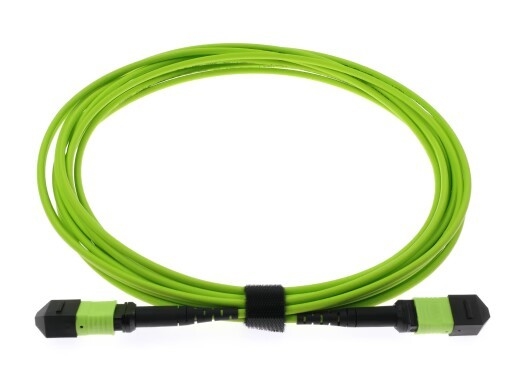 20 m Lime Green OM5 MPO/MTP glasvezelkabel met Zirconia keramische connector