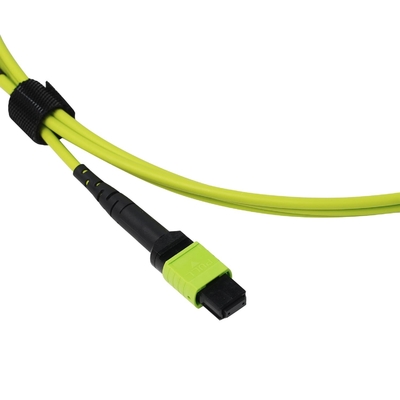 Superieure 24-vezel Lime Groene Mpo Mtp Kabel Multi-vezel Push On Kabel -20.C tot 70.C Werktemperatuur