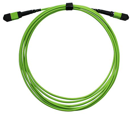 24-vezel multi-modus MPO MTP glasvezel kabel In Lime Green LSZH jas