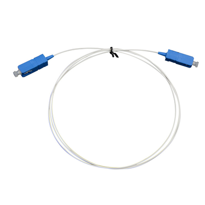 Op maat gemaakte glasvezelkabel Wit PVC Jacket Blauw/Aqua Connector voor stabiele netwerkverbinding