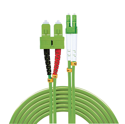 Gepersonaliseerde lengte Multimode Fiber Optic Patchcord Telecom Grade PVC/LSZH Jacket UPC/APC Polijst.