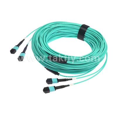 24 Core MTP Trunk Cable Glasvezel Jumper voor Data Center FTTX PVC Aanpasbaar