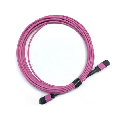 Elite Multimode OM4 50/125 Plenum OFNP Type B MPO Patch Cord 3.0mm Kabel 10m 33ft MTP-12 PC Vrouwelijk naar MTP-12 PC Vrouwelijk
