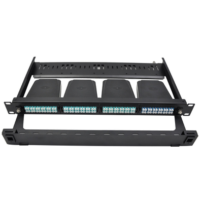 1U Rack Mount MPO-LC Cassette Adapter Panel met 96F Fiber Count Grootte 430*338.5*43.6mm
