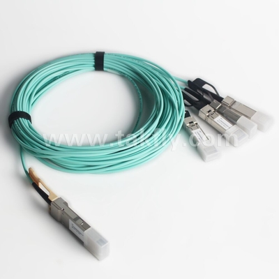 100Gb/s QSFP28 tot 4x SFP28 Breakout Active Optical Cable AOC Cable Fast Data Transfer