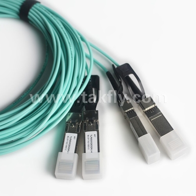 100Gb/s QSFP28 tot 4x SFP28 Breakout Active Optical Cable AOC Cable Fast Data Transfer