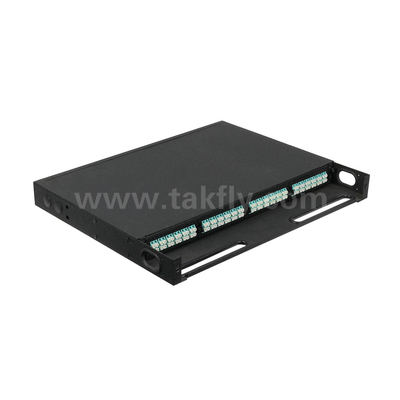 Zwarte glasvezel MPO cassette MTP patch panel management voor datacenter FTTX