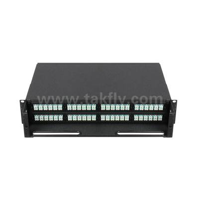 Zwarte glasvezel MPO cassette MTP patch panel management voor datacenter FTTX
