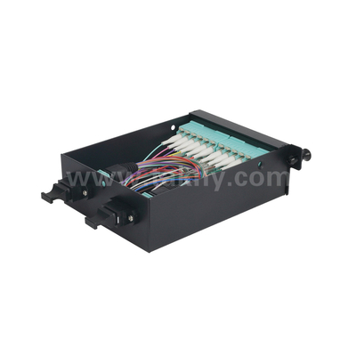 Optische vezel MPO Cassette MTP Patch Panel Aluminium legering Slidable Type Management Voor Data Center FTTX
