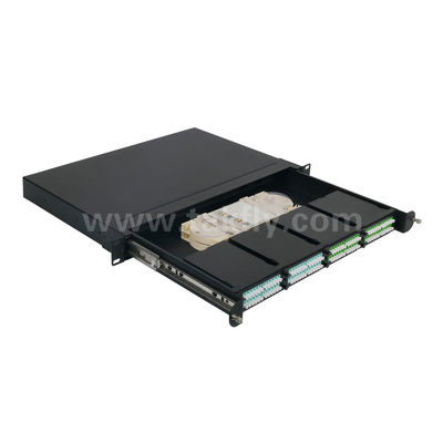 MPO/MTP-patchpaneel Beheercassette Aluminiumlegering Verschuifbaar type glasvezel voor datacenter FTTX-bekabeling