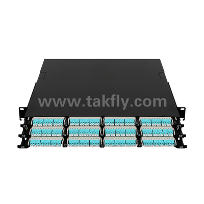 Optische glasvezel MPO cassette MTP patch panel 144 cores superhoge dichtheid voor datacenters FTTX