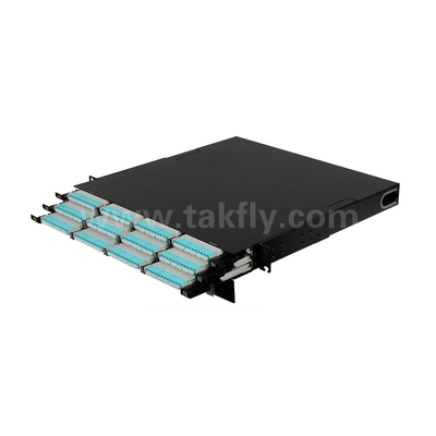 Optische glasvezel MPO cassette MTP patch panel 144 cores superhoge dichtheid voor datacenters FTTX