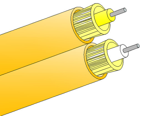 Duplex 8 glasvezelkabels met lage attenuatie en SC FC ST LC MPO MU MTRJ D4 SMA-connectoren