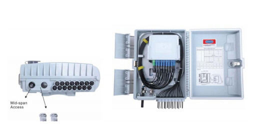 FTKS-1805-16F 16 Ports Fiber Termination Box, FTTx Fiber Cable Termination Box Lichtgewicht