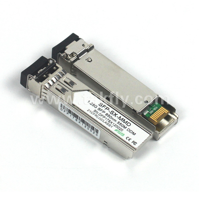 1.25G SFP 850NM 550M MMF DDM LC CISCO JUNIPER HUAWEI COMPATIBELE SFP Optische transceivermodule