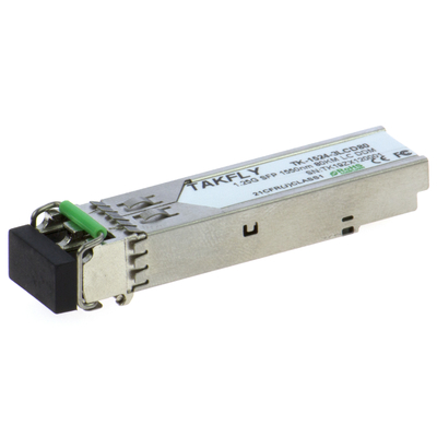 1.25G SFP 1550nm 80KM SMF DDM LC CISCO JUNIPER HUAWEI COMPATIBELE Optische Transceivermodule met ontvangersensitiviteit -26dBm