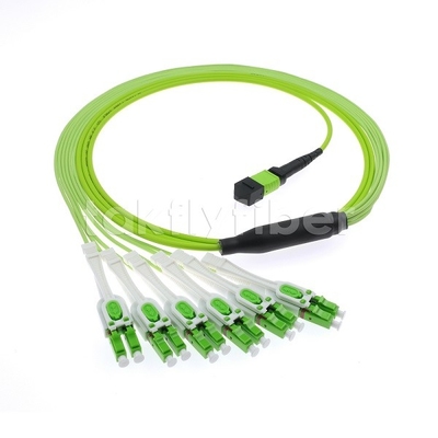 MPO / MTP Man of Vrouw OM5 Glasvezel Patch Cord 12F LC APC DX Uniboot
