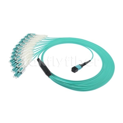 24 F MPO-LC Uniboot OM3 Fiber Patch Cord 12x LC DX Perfect voor grote netwerken