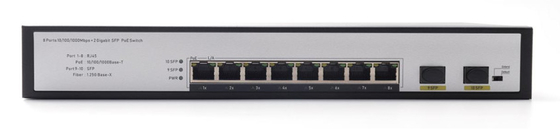 DF-2F-8GP 2-poort 10/100/1000Mbps 8+2 Uplink Fiber Ports Gigabit Poe Network Switch