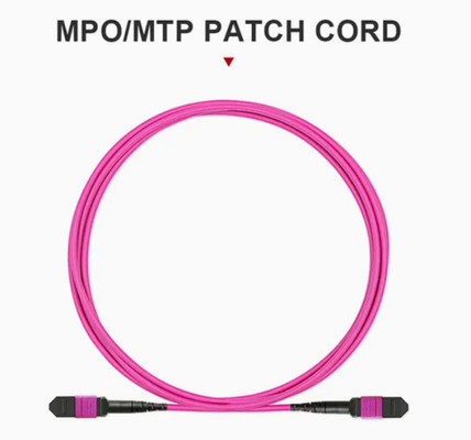 Flexibel MPO/MTP 12 vezels glasvezel patch cord -20C-70C voor verschillende omgevingen