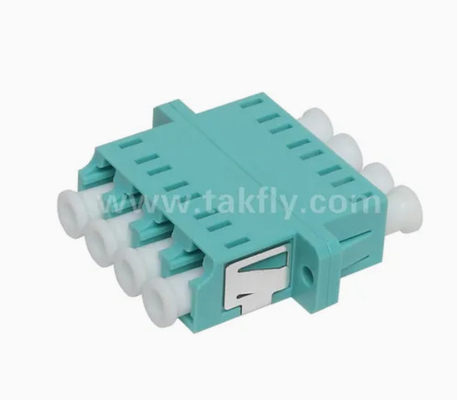 LC Quad APC Upc 4 Cores Glasvezel Adapter met flenster Simplex en Duplex Body Style Invoegverlies ≤0,2dB