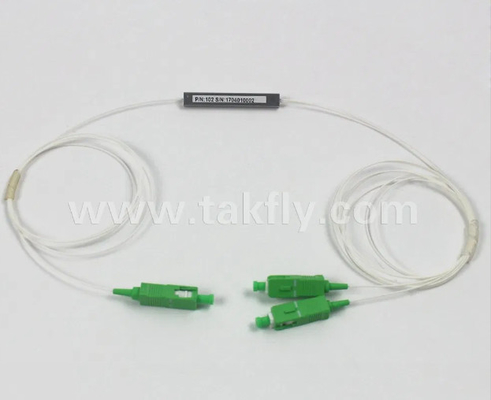 1X2 900um Mini Steel Tube Fiber Optic PLC Splitter Module Hoge betrouwbaarheid en stabiliteit
