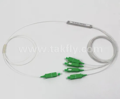 G657A1 Vormconnector van het vezeltype LC 1X8 900um Mini-staalbuis Splitter PDL≤0.4dB