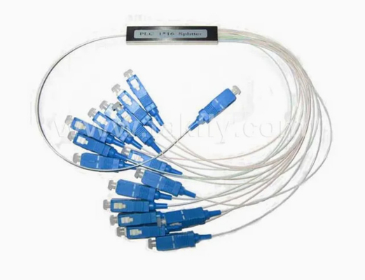 1X16 FTTX Mini Steel Tube Fiber Optic PLC Splitter Cable Diameter 0.9mm voor FTTX toepassingen