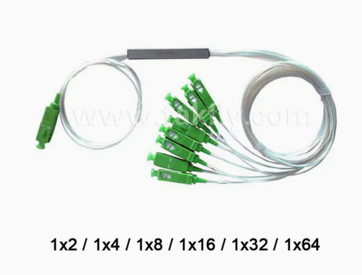 1X16 FTTX Mini Steel Tube Fiber Optic PLC Splitter Cable Diameter 0.9mm voor FTTX toepassingen