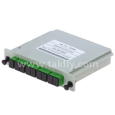 1*8 Single Mode G657A1 Fiber Casette Type LGX PLC Splitter met Sc/APC Connector Hoge betrouwbaarheid en stabiliteit