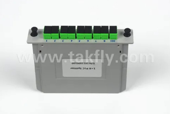 1*8 Single Mode G657A1 Fiber Casette Type LGX PLC Splitter met Sc/APC Connector Hoge betrouwbaarheid en stabiliteit