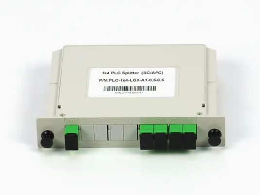 1x4 FTTX Gpon Fiber Casette Type LGX PLC Splitter met Sc/APC Connector Hoge betrouwbaarheid en stabiliteit
