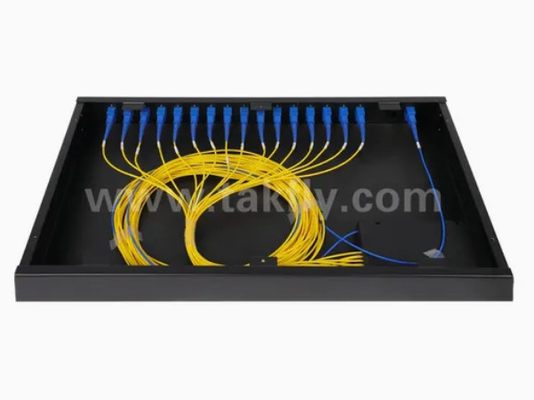 Gpon Epon 32 Port Rack Mount Fiber Optical Splitter Sc/APC Connector Hoge betrouwbaarheid en stabiliteit