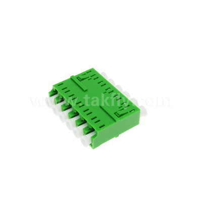 LC/APC 6 Ways Adapter, SM OS2, Groen, zonder flens Single Mode voor netwerk