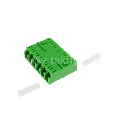 LC/APC 6 Ways Adapter, SM OS2, Groen, zonder flens Single Mode voor netwerk