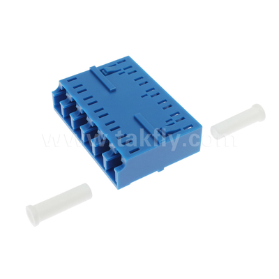 LC/UPC 6 Ways Adapter, SM OS2, Blauw, zonder flens Single Mode voor netwerk