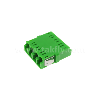 4 poorten met een hoge dichtheid LC/APC Quad type binnenluchteradapter Single Mode OS2, Groen zonder flens voor netwerk