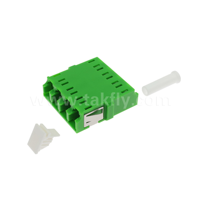 4 poorten met een hoge dichtheid LC/APC Quad type binnenluchteradapter Single Mode OS2, Groen zonder flens voor netwerk