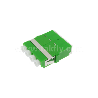4 poorten met een hoge dichtheid LC/APC Quad type binnenluchteradapter Single Mode OS2, Groen zonder flens voor netwerk
