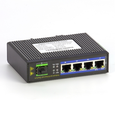 Industriële POE Ethernet Switch 4-Poorts Gigabit met SFP-sleuf
