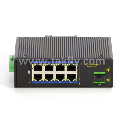 8-poort Industrial Gigabit POE Switch met SFP DIN-Rail Mount