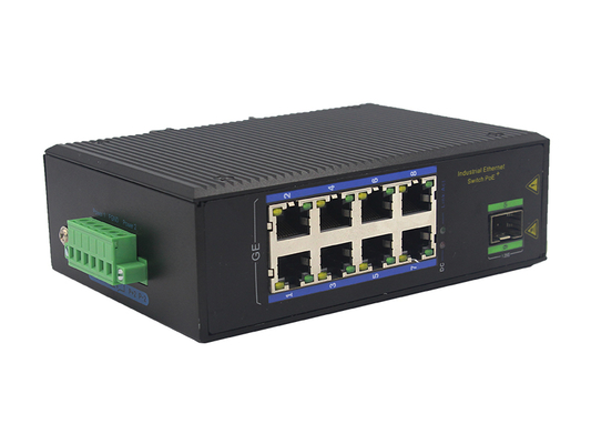 8-poort Industrial Gigabit POE Switch met SFP DIN-Rail Mount