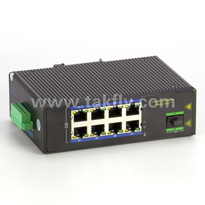 8-poort Industrial Gigabit POE Switch met SFP DIN-Rail Mount
