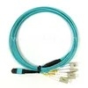 24 Core MPO-LC OM4 breakoutkabel voor 40G QSFP datacenters