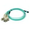 24 Core MPO-LC OM4 breakoutkabel voor 40G QSFP datacenters