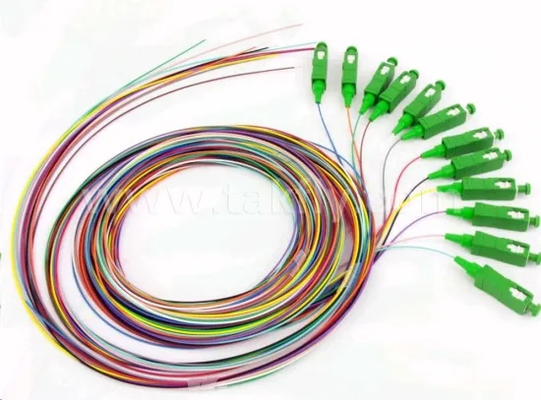 12-aderige OM3 glasvezel pigtail LSZH-mantel 0,9 mm SC FC ST LC