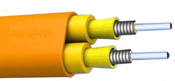 Platte Duplex Gepantserde Optische Kabel 2000M LSZH/PVC/PU