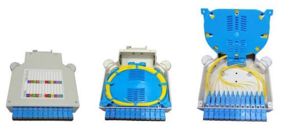 Op DIN-rail gemonteerde glasvezelaansluitdoos DIN-AL